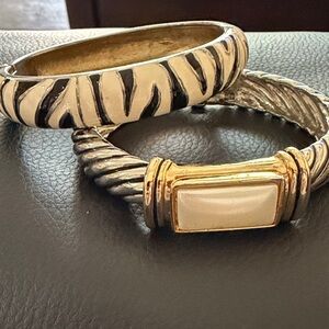 Elegant Gold and Silver Bangle Set